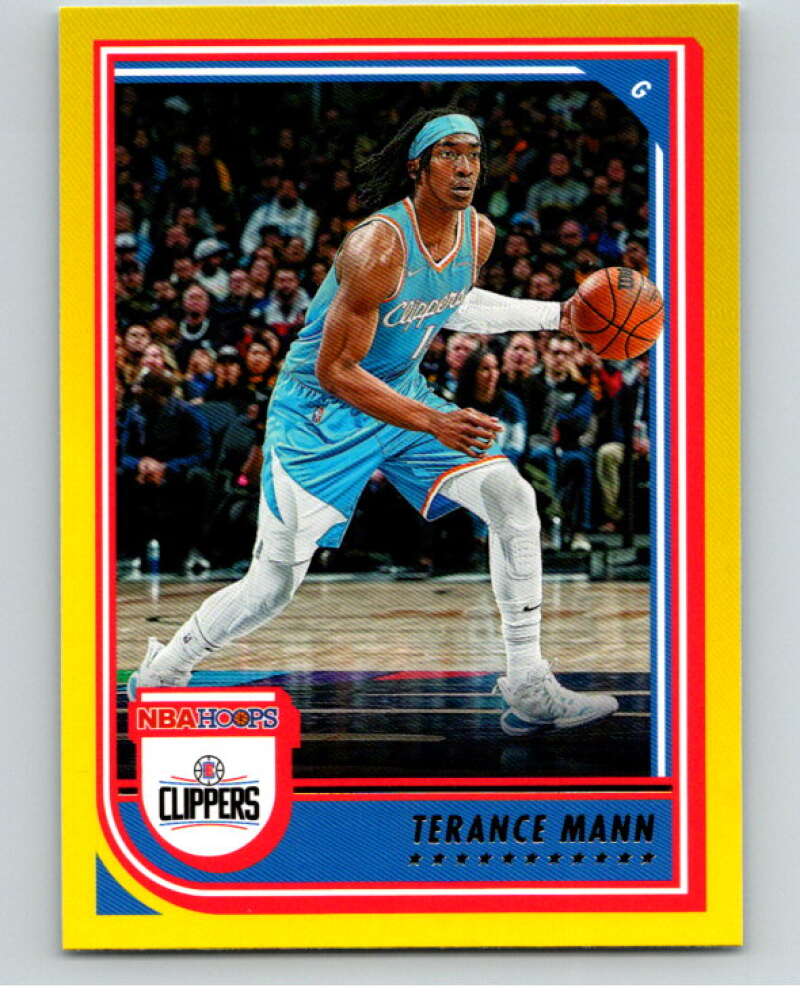 2022-23 Panini NBA Hoops Yellow #181 Terance Mann Los Angeles Clippers V85781 Image 1