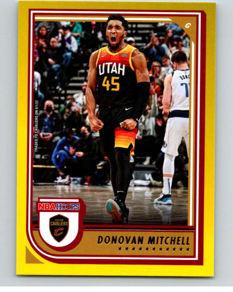 2022-23 Panini NBA Hoops Yellow #215 Donovan Mitchell Cavaliers V85786 Image 1