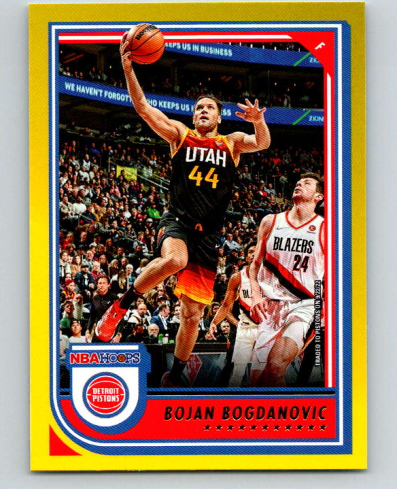 2022-23 Panini NBA Hoops Yellow #217 Bojan Bogdanovic Detroit Pistons V85787 Image 1