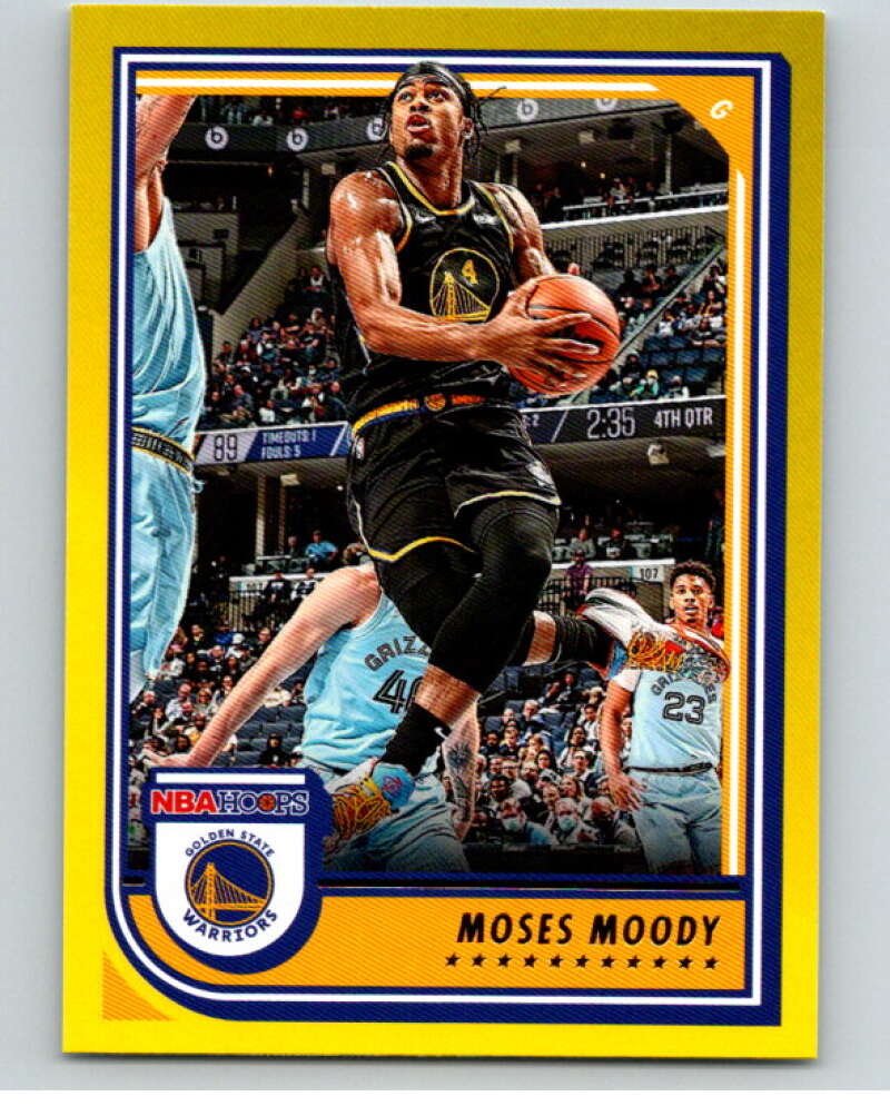 2022-23 Panini NBA Hoops Yellow #230 Moses Moody Golden State Warriors V85789 Image 1