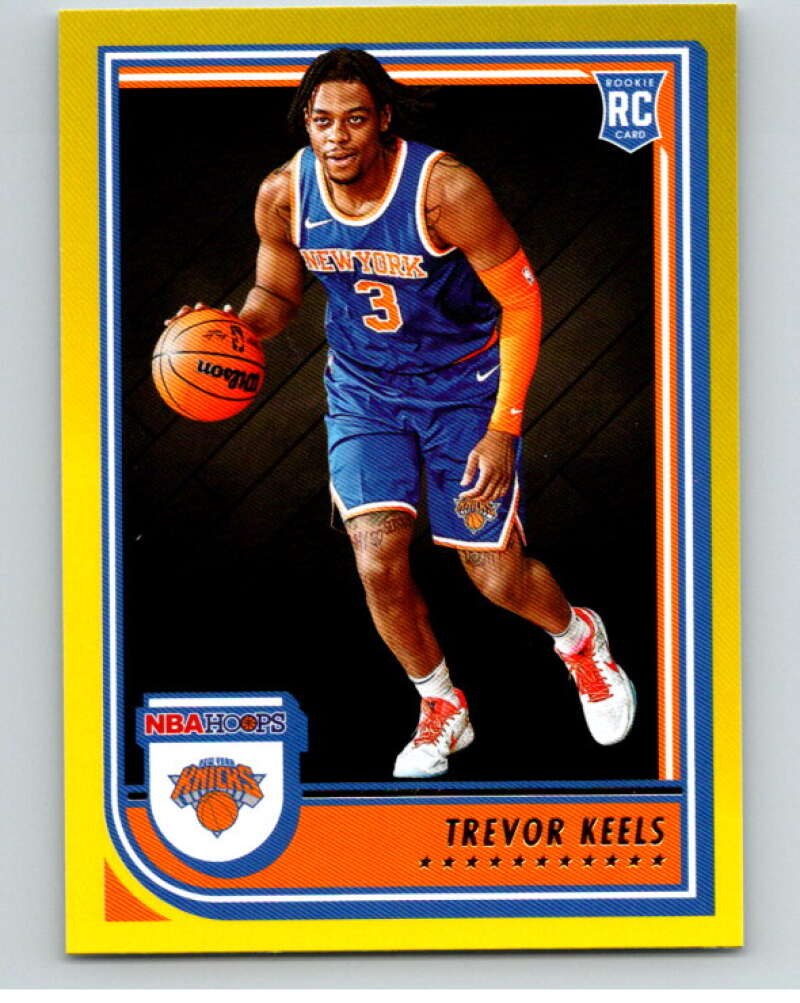 2022-23 Panini NBA Hoops Yellow #267 Trevor Keels RC Rookie Knicks V85795 Image 1