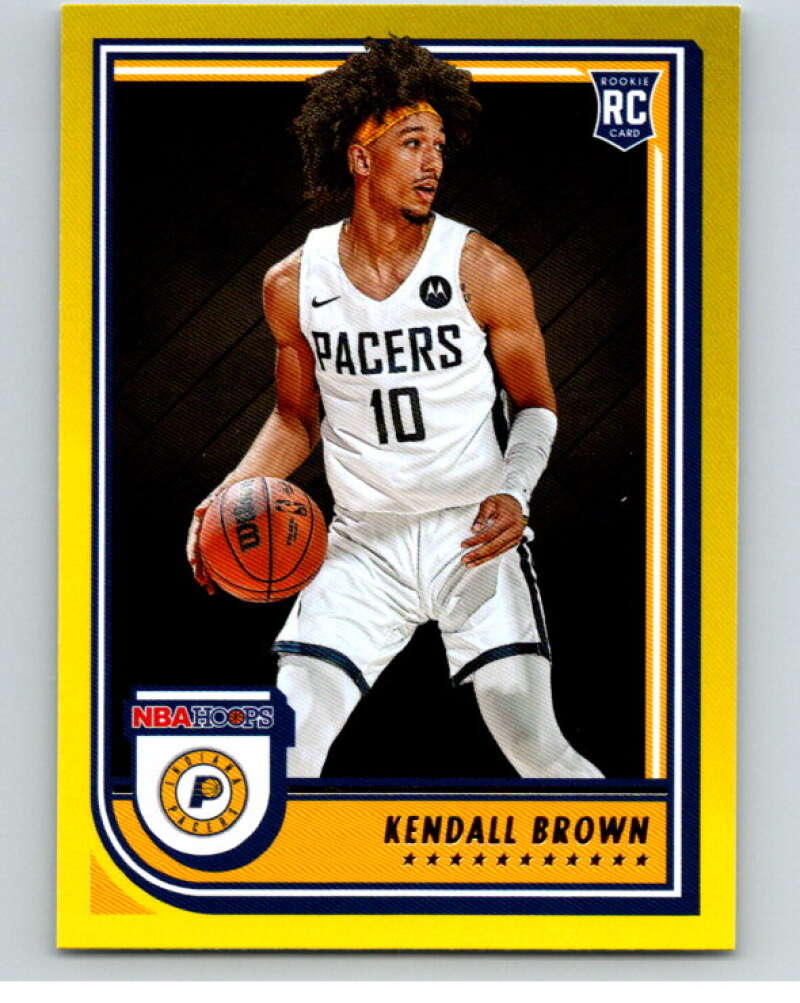 2022-23 Panini NBA Hoops Yellow #279 Kendall Brown RC Rookie Pacers V85796 Image 1