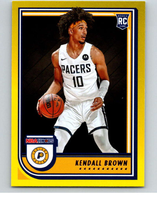 2022-23 Panini NBA Hoops Yellow #279 Kendall Brown  RC Rookie Pacers  V85796 Image 1