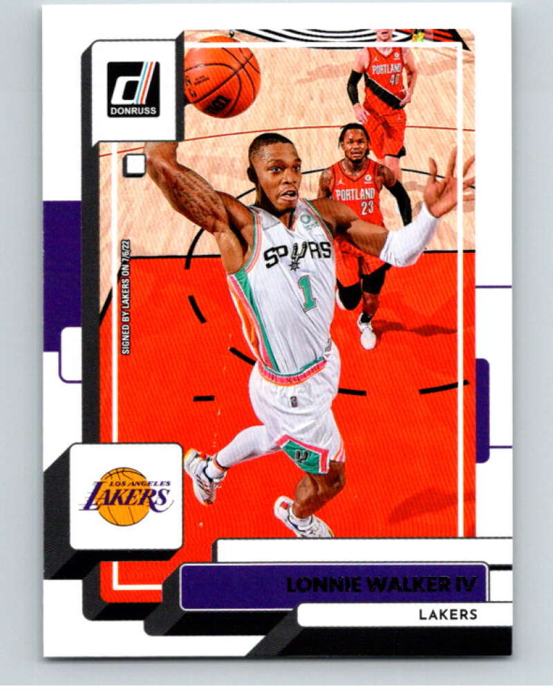 2022-23 Donruss #195 Lonnie Walker IV Los Angeles Lakers V86009 Image 1