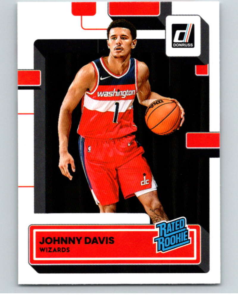 2022-23 Donruss #210 Johnny Davis Rated Rookie RC Rookie Wizards V86016 Image 1