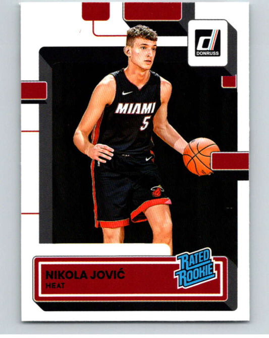 2022-23 Donruss #227 Nikola Jovic Rated Rookie  RC Rookie Miami Heat  V86022 Image 1
