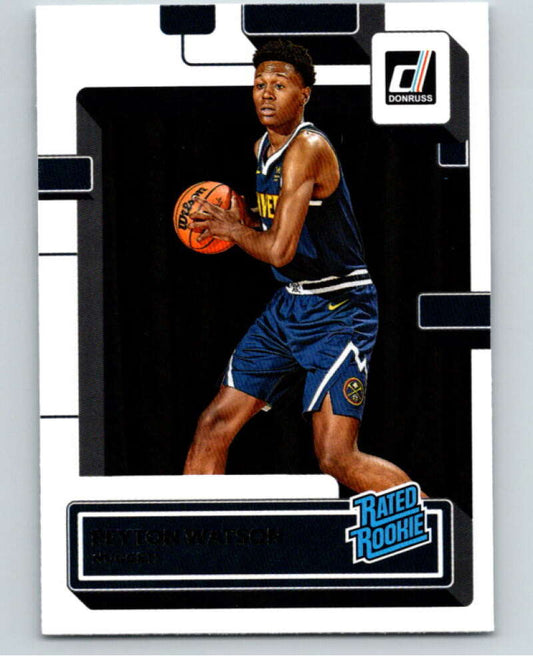2022-23 Donruss #230 Peyton Watson Rated Rookie RC Rookie Nuggets  V86023 Image 1