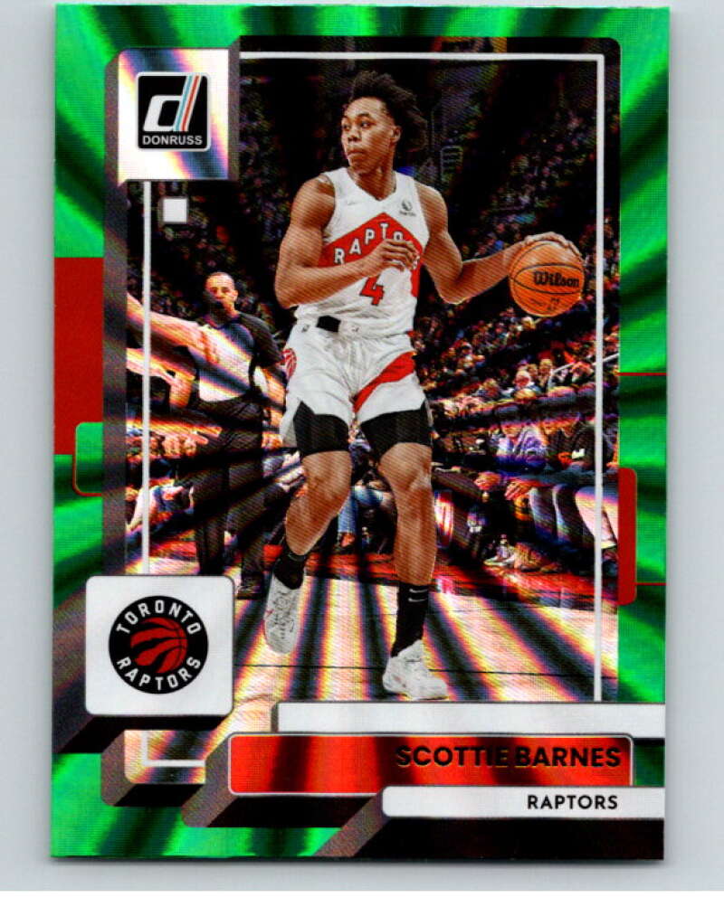 2022-23 Donruss Holo Green Laser #25 Scottie Barnes Toronto Raptors V86033 Image 1