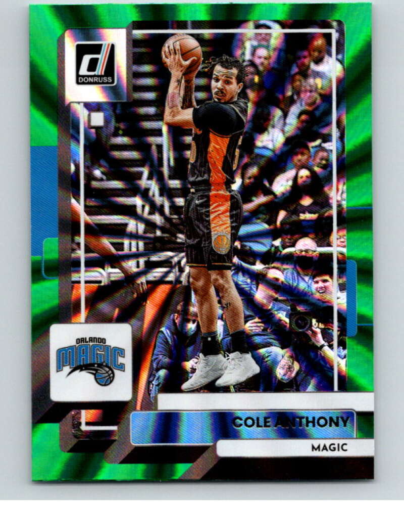 2022-23 Donruss Holo Green Laser #82 Cole Anthony Orlando Magic V86036 Image 1