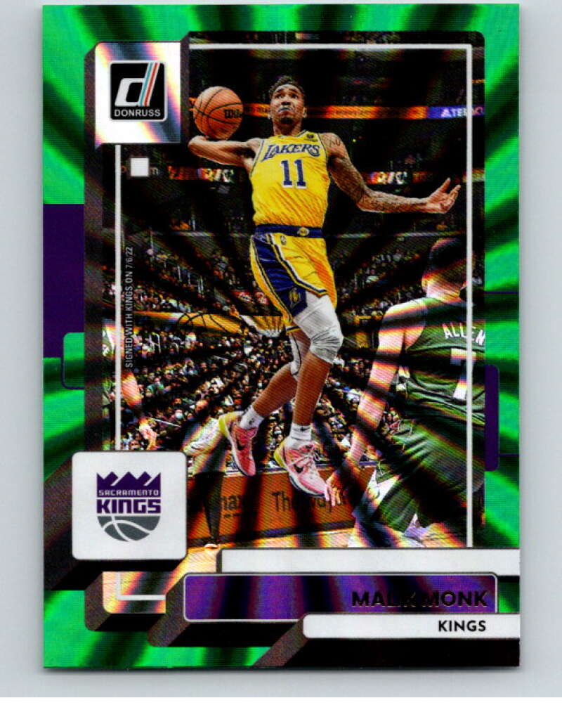2022-23 Donruss Holo Green Laser #141 Malik Monk Sacramento Kings V86039 Image 1