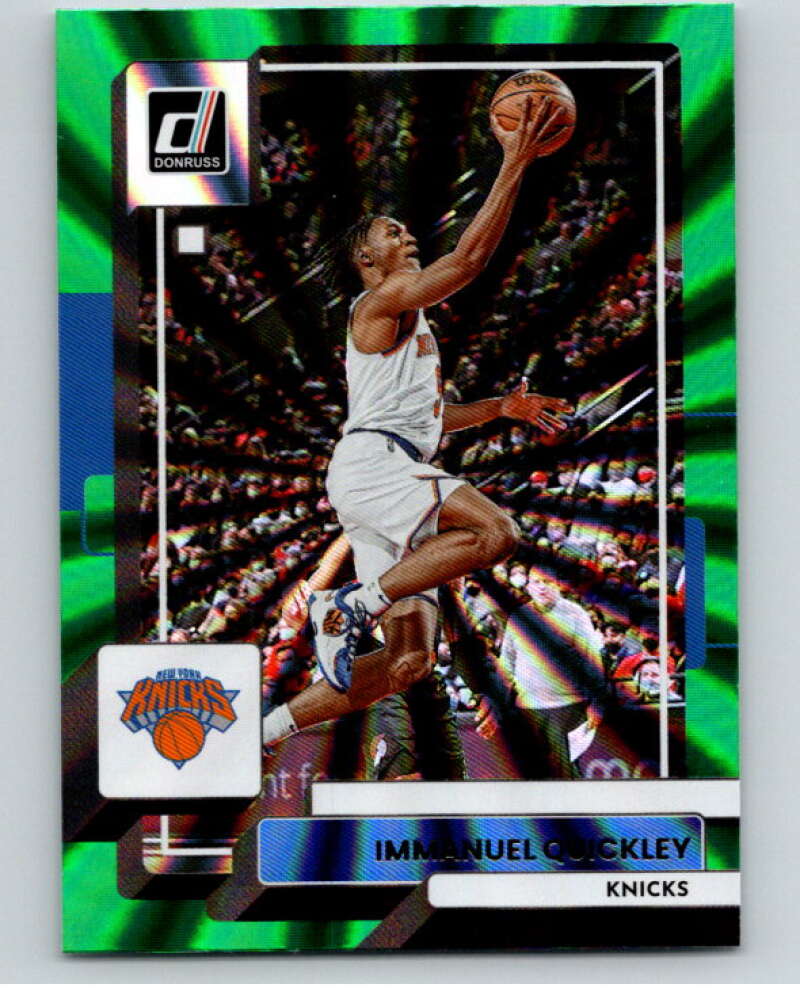 2022-23 Donruss Holo Green Laser #175 Immanuel Quickley Knicks V86040 Image 1