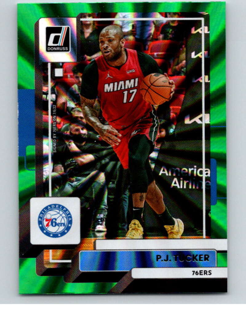 2022-23 Donruss Holo Green Laser #190 P.J. Tucker Philadelphia 76ers V86042 Image 1