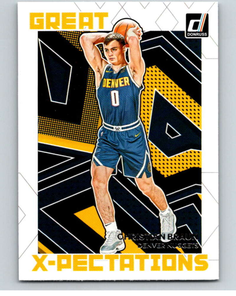 2022-23 Donruss Great X-Pectations #21 Christian Braun Nuggets V86058 Image 1