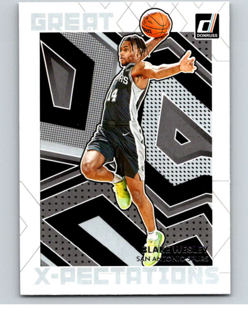 2022-23 Donruss Great X-Pectations #22 Blake Wesley Spurs V86059 Image 1