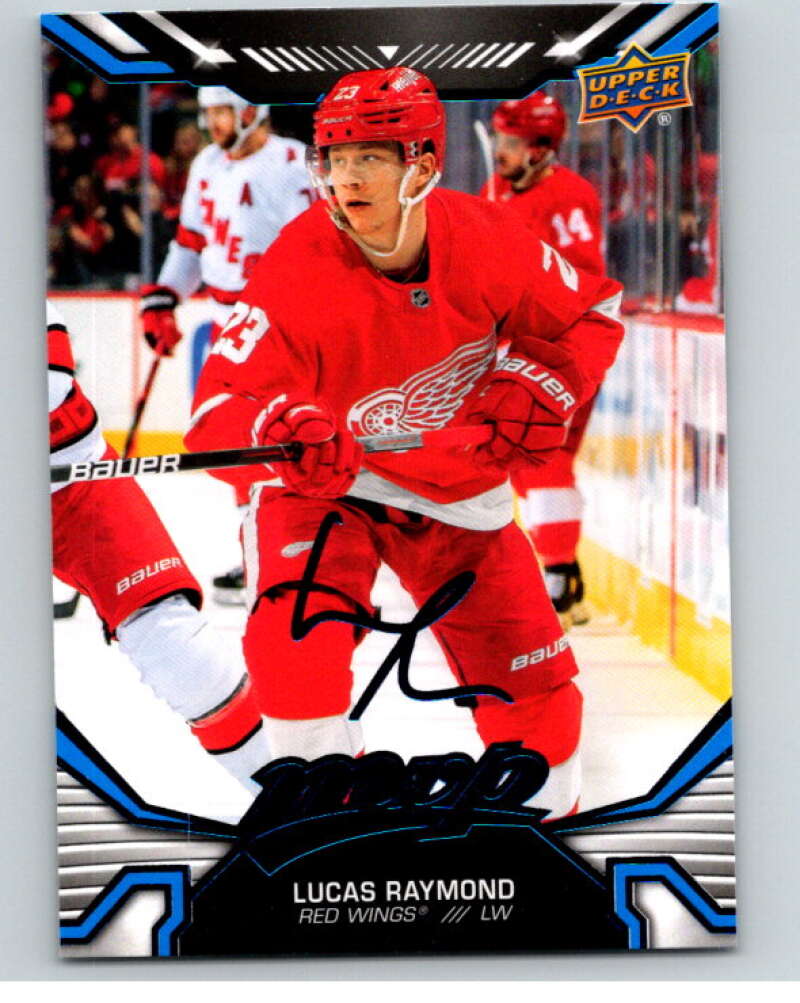 2022-23 UD MVP Blue Script #1 Lucas Raymond Detroit Red Wings V86061 Image 1