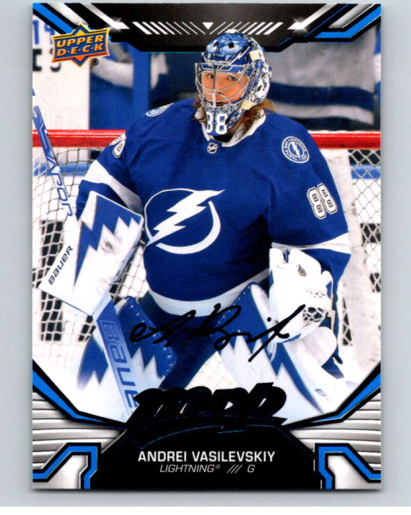 2022-23 UD MVP Blue Script #27 Andrei Vasilevskiy Lightning V86087 Image 1