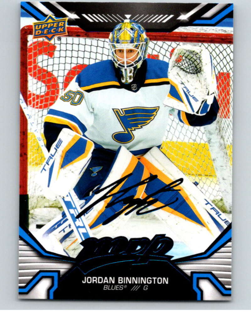 2022-23 UD MVP Blue Script #35 Jordan Binnington St. Louis Blues V86095 Image 1