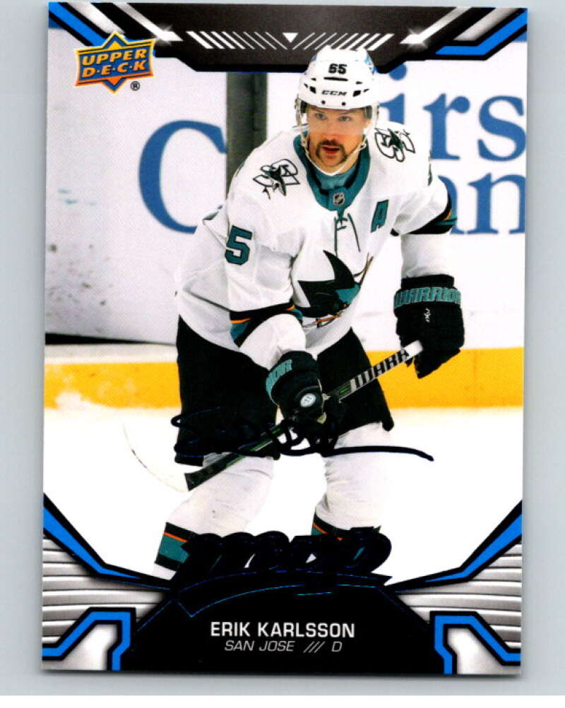 2022-23 UD MVP Blue Script #36 Erik Karlsson San Jose Sharks V86096 Image 1
