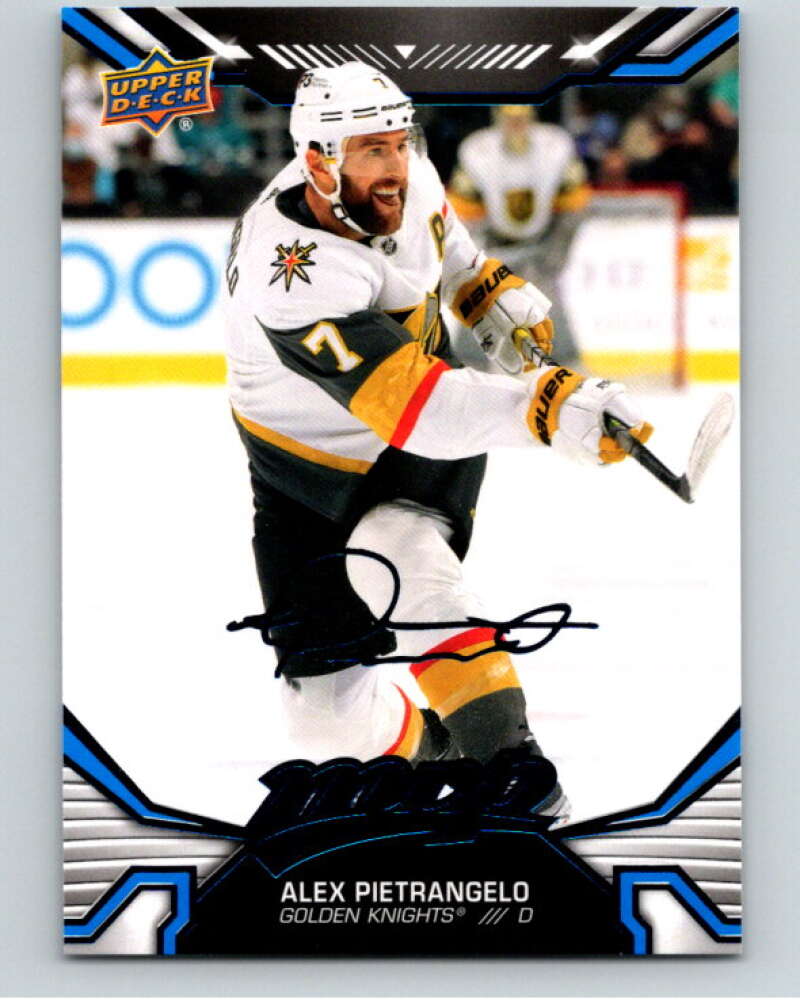 2022-23 UD MVP Blue Script #45 Alex Pietrangelo Vegas Golden Knights V86105 Image 1