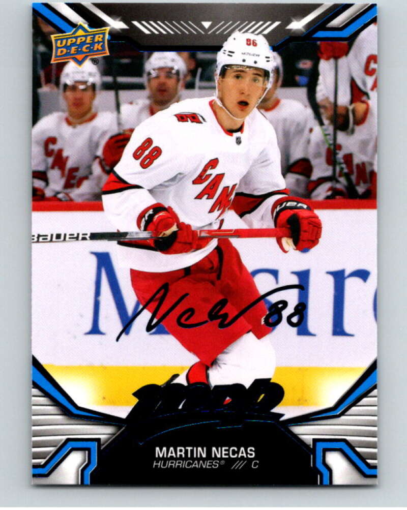 2022-23 UD MVP Blue Script #48 Martin Necas Carolina Hurricanes V86108 Image 1