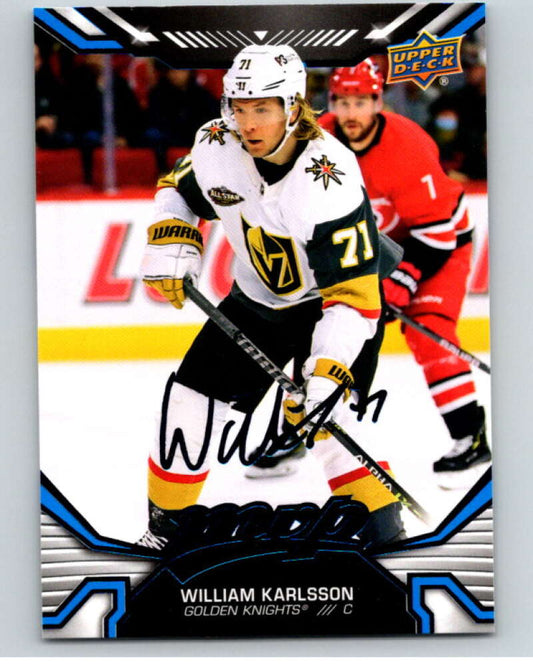 2022-23 UD MVP  Blue Script #54 William Karlsson  Vegas Golden Knights  V86114 Image 1