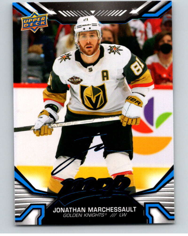 2022-23 UD MVP Blue Script #55 Jonathan Marchessault Knights V86115 Image 1