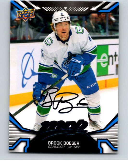 2022-23 UD MVP  Blue Script #62 Brock Boeser  Vancouver Canucks  V86122 Image 1