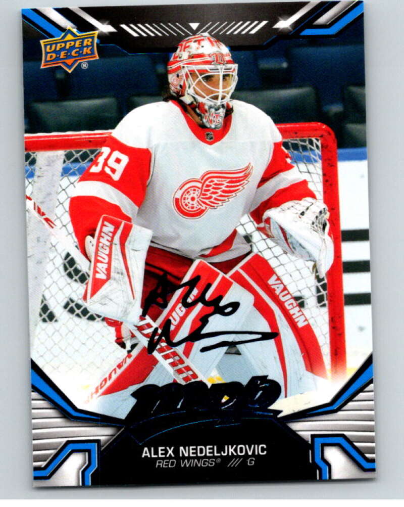 2022-23 UD MVP Blue Script #64 Alex Nedeljkovic Detroit Red Wings V86124 Image 1