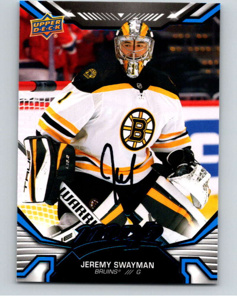 2022-23 UD MVP Blue Script #67 Jeremy Swayman Boston Bruins V86127 Image 1