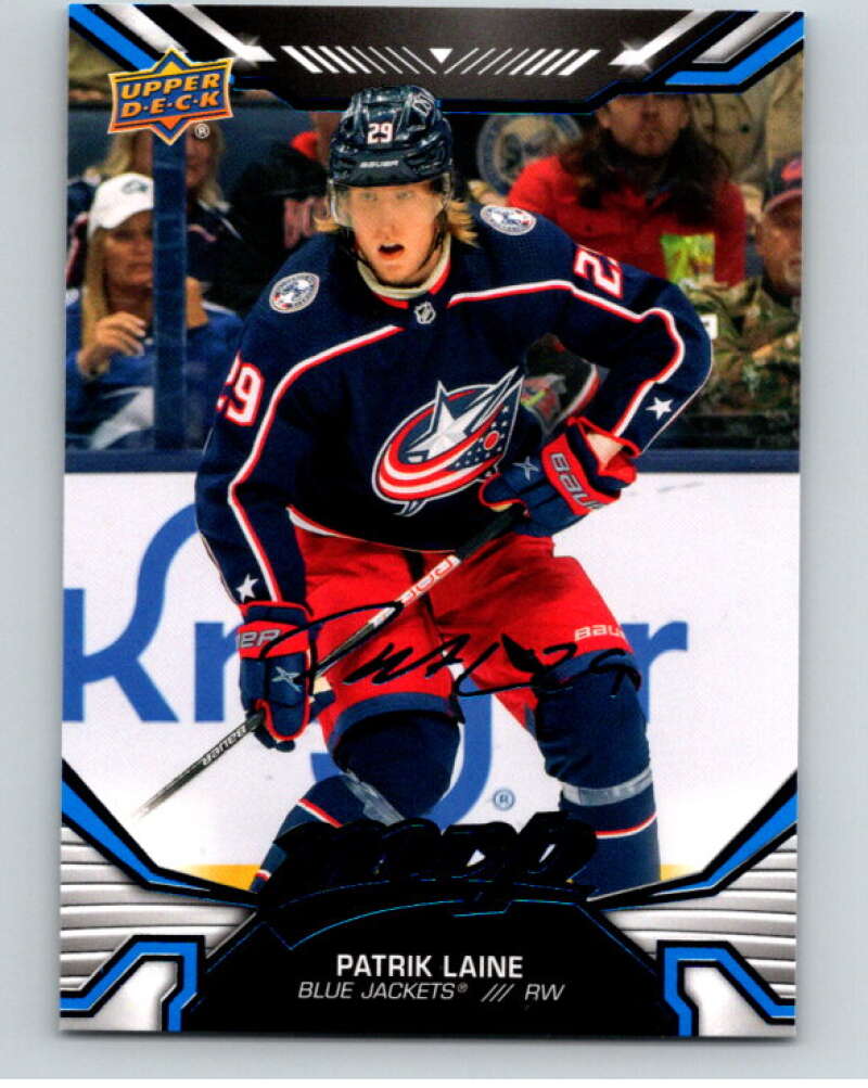2022-23 UD MVP Blue Script #71 Patrik Laine Columbus Blue Jackets V86131 Image 1