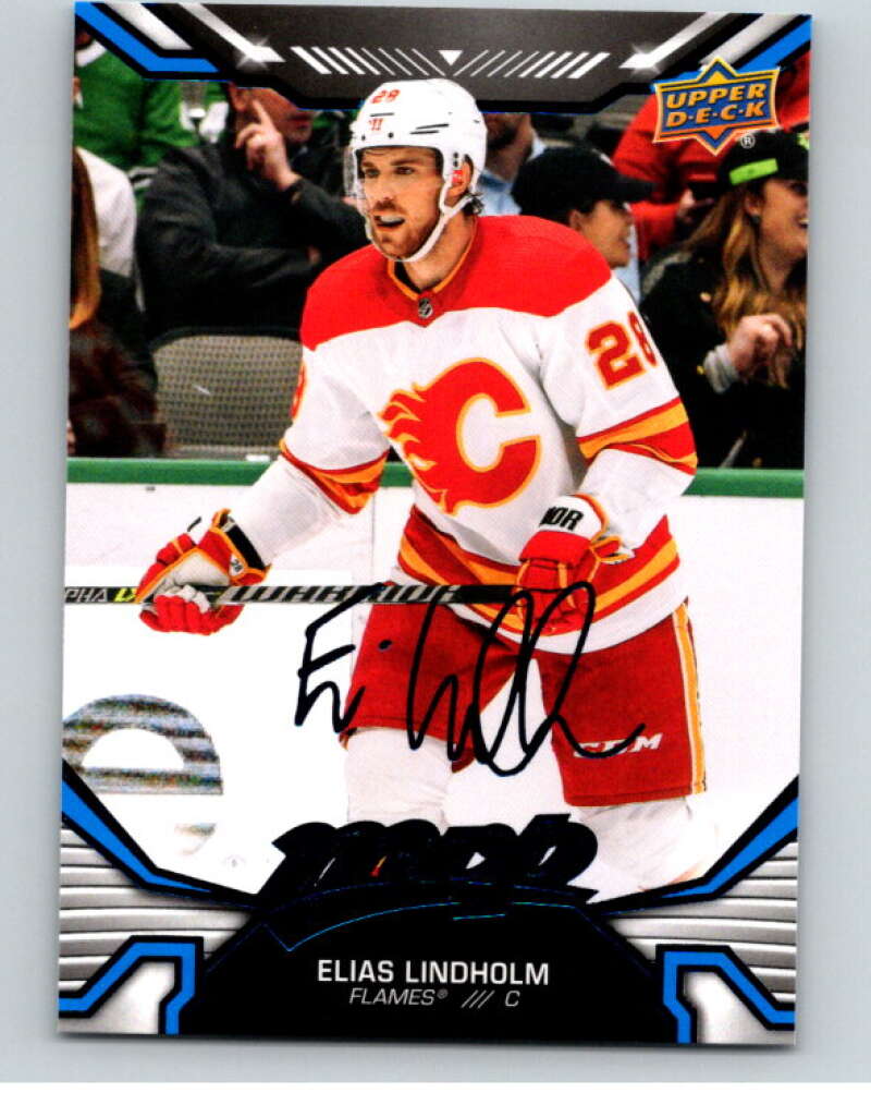 2022-23 UD MVP Blue Script #74 Elias Lindholm Calgary Flames V86134 Image 1