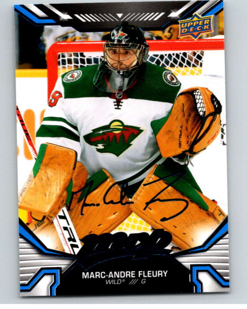 2022-23 UD MVP Blue Script #79 Marc-Andre Fleury Minnesota Wild V86139 Image 1