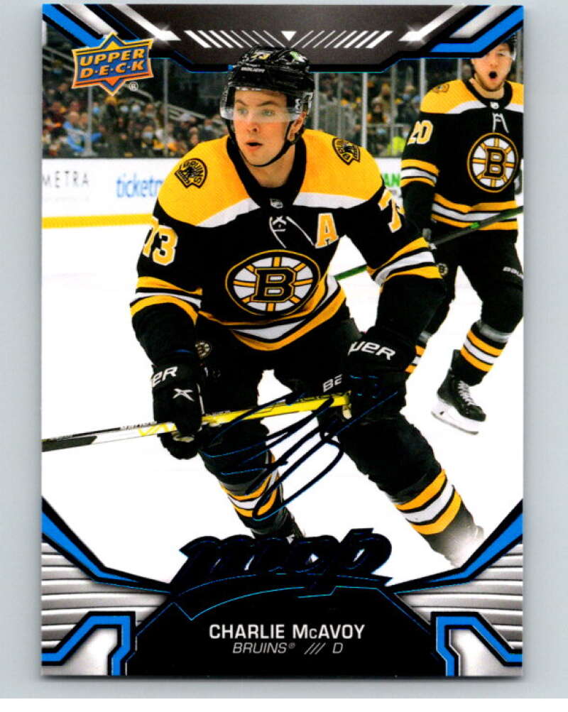 2022-23 UD MVP Blue Script #80 Charlie McAvoy Boston Bruins V86140 Image 1