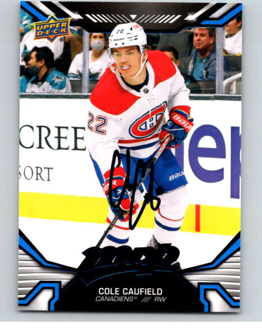 2022-23 UD MVP  Blue Script #85 Cole Caufield  Montreal Canadiens  V86145 Image 1
