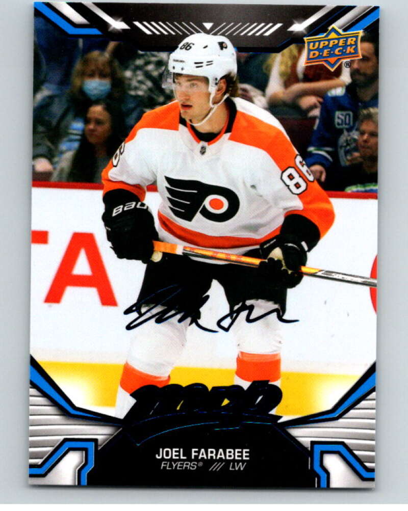 2022-23 UD MVP Blue Script #95 Joel Farabee Philadelphia Flyers V86155 Image 1