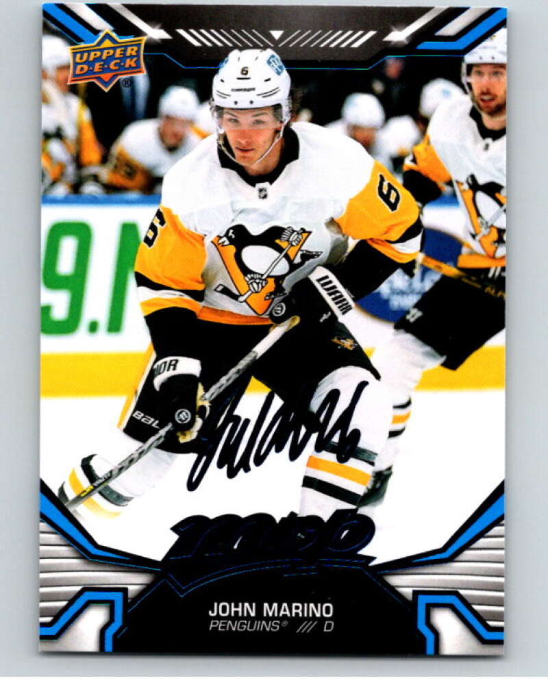 2022-23 UD MVP Blue Script #102 John Marino Pittsburgh Penguins V86162 Image 1