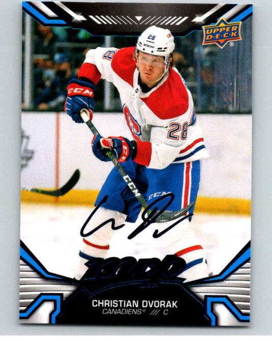 2022-23 UD MVP  Blue Script #106 Christian Dvorak  Montreal Canadiens  V86166 Image 1