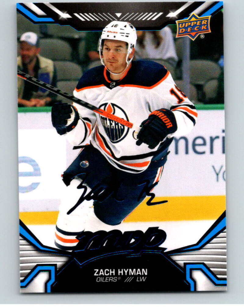 2022-23 UD MVP Blue Script #107 Zach Hyman Edmonton Oilers V86167 Image 1