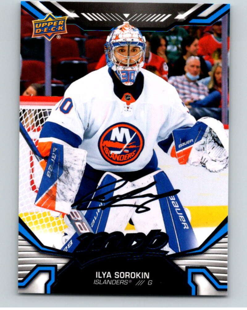 2022-23 UD MVP Blue Script #118 Ilya Sorokin New York Islanders V86178 Image 1