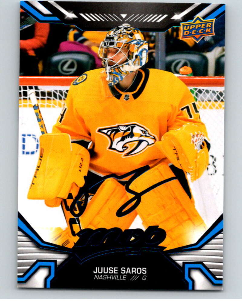 2022-23 UD MVP Blue Script #119 Juuse Saros Nashville Predators V86179 Image 1