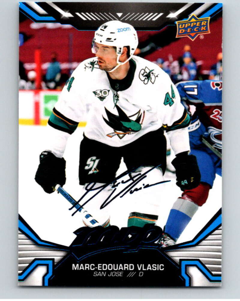 2022-23 UD MVP Blue Script #126 Marc-Edouard Vlasic San Jose Sharks V86186 Image 1