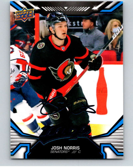 2022-23 UD MVP  Blue Script #127 Josh Norris  Ottawa Senators  V86187 Image 1