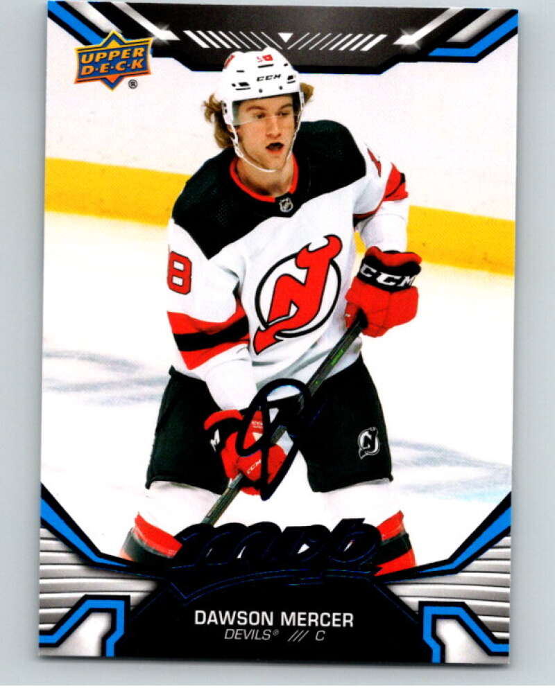 2022-23 UD MVP Blue Script #141 Dawson Mercer New Jersey Devils V86201 Image 1