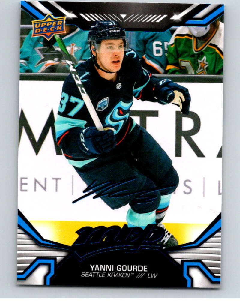 2022-23 UD MVP Blue Script #154 Yanni Gourde Seattle Kraken V86214 Image 1