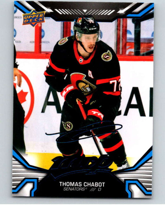 2022-23 UD MVP  Blue Script #163 Thomas Chabot  Ottawa Senators  V86223 Image 1