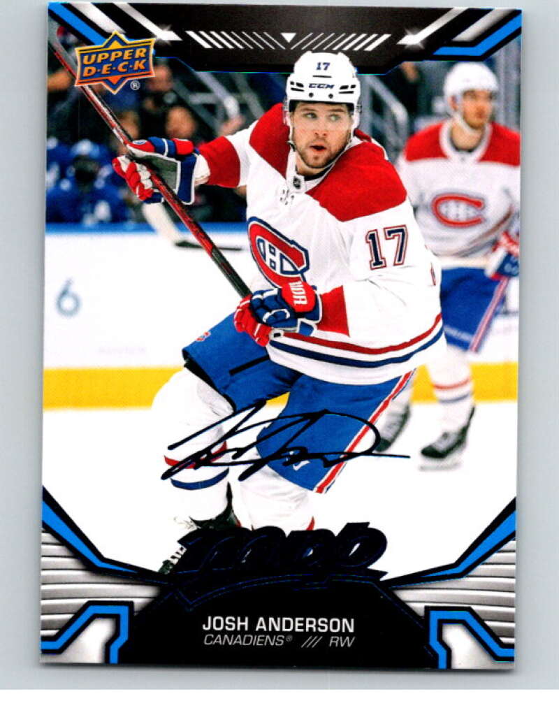 2022-23 UD MVP Blue Script #165 Josh Anderson Montreal Canadiens V86225 Image 1