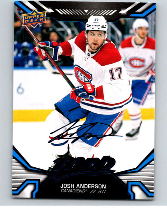 2022-23 UD MVP  Blue Script #165 Josh Anderson  Montreal Canadiens  V86225 Image 1
