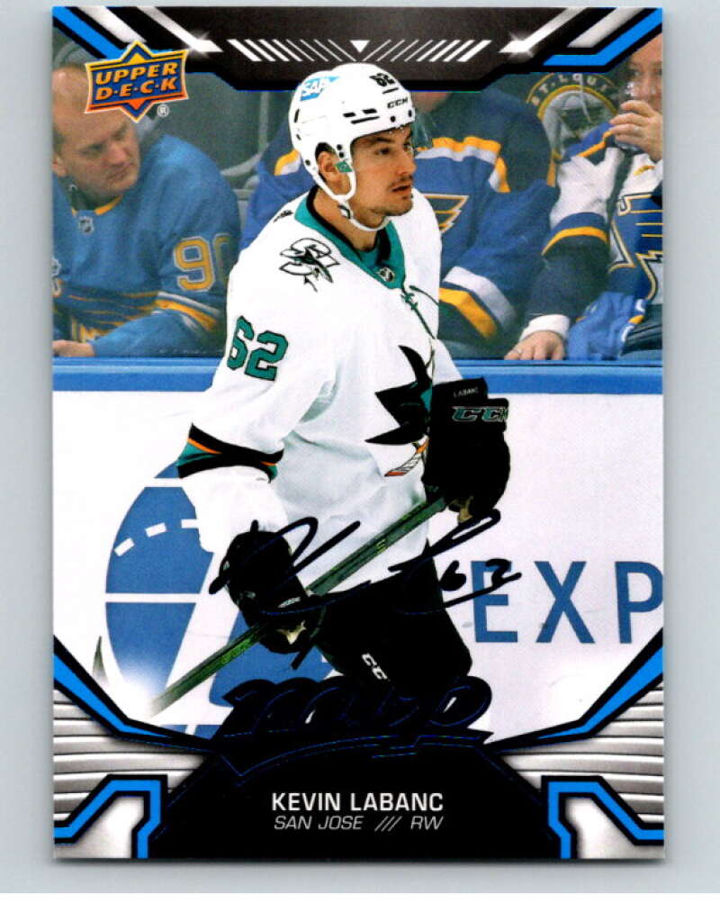 2022-23 UD MVP Blue Script #170 Kevin Labanc San Jose Sharks V86230 Image 1