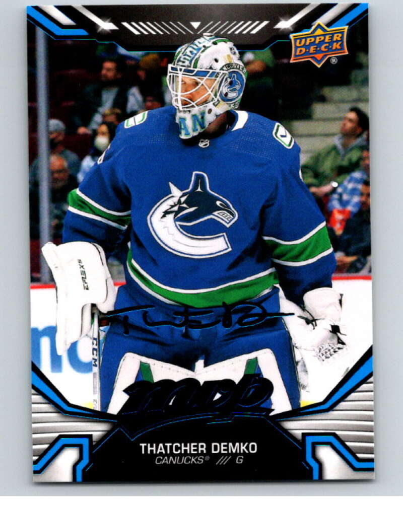 2022-23 UD MVP Blue Script #171 Thatcher Demko Vancouver Canucks V86231 Image 1