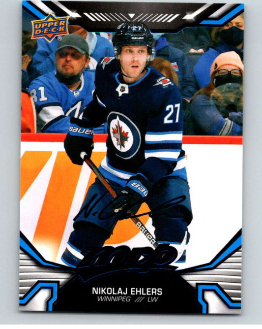 2022-23 UD MVP  Blue Script #189 Nikolaj Ehlers  Winnipeg Jets  V86249 Image 1